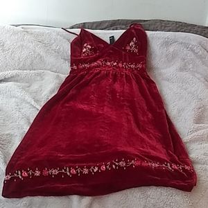 DKNY velvet embroidered dress size 8